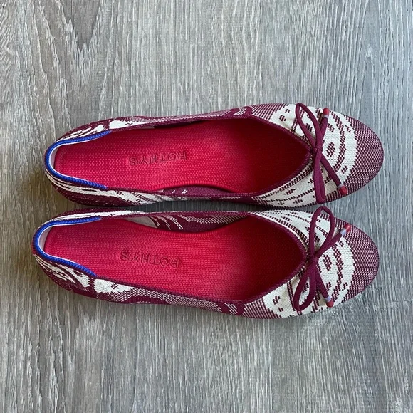 Rothy’s Botanical Burgundy Flats - Picture 2 of 5